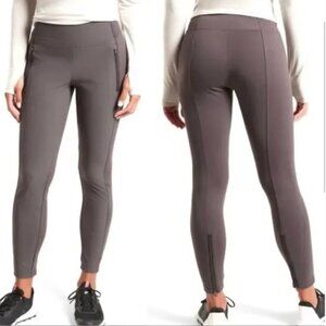 Athleta Headlands Hybrid Tight Gray Shale Pockets Drawstring Pants